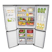 LG DoorCooling™ GML844PZKV Slim Multi-Door Fridge Freezer, 506L, Shiny Steel  - F, GML844PZKV