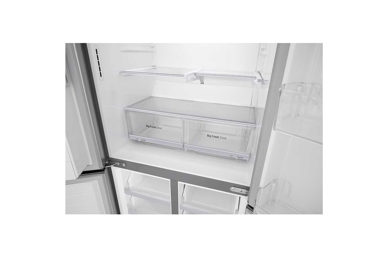 LG DoorCooling™ GML844PZKV Slim Multi-Door Fridge Freezer, 506L, Shiny Steel  - F, GML844PZKV