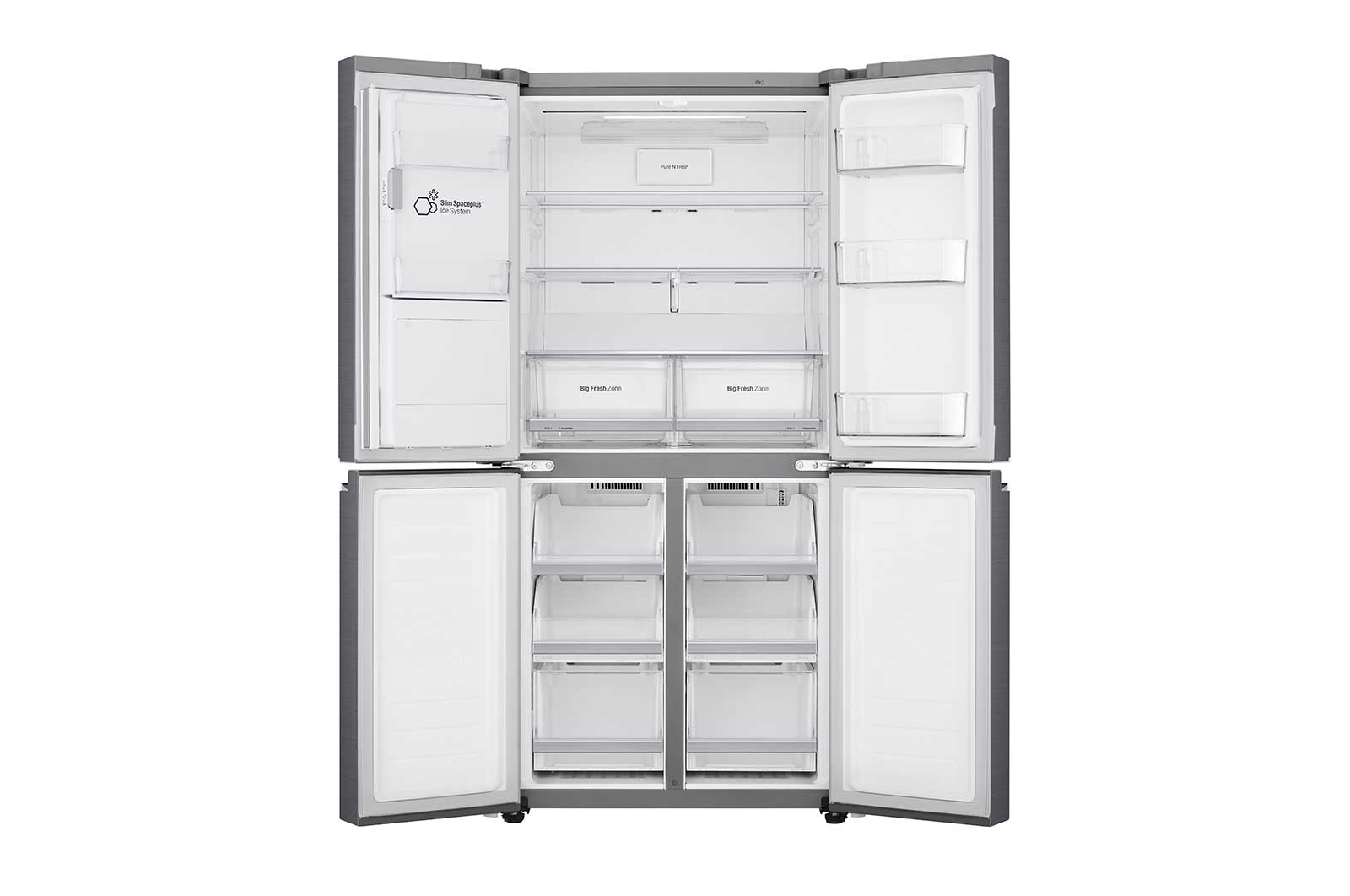 LG DoorCooling™ GML844PZKV Slim Multi-Door Fridge Freezer, 506L, Shiny Steel  - F, GML844PZKV