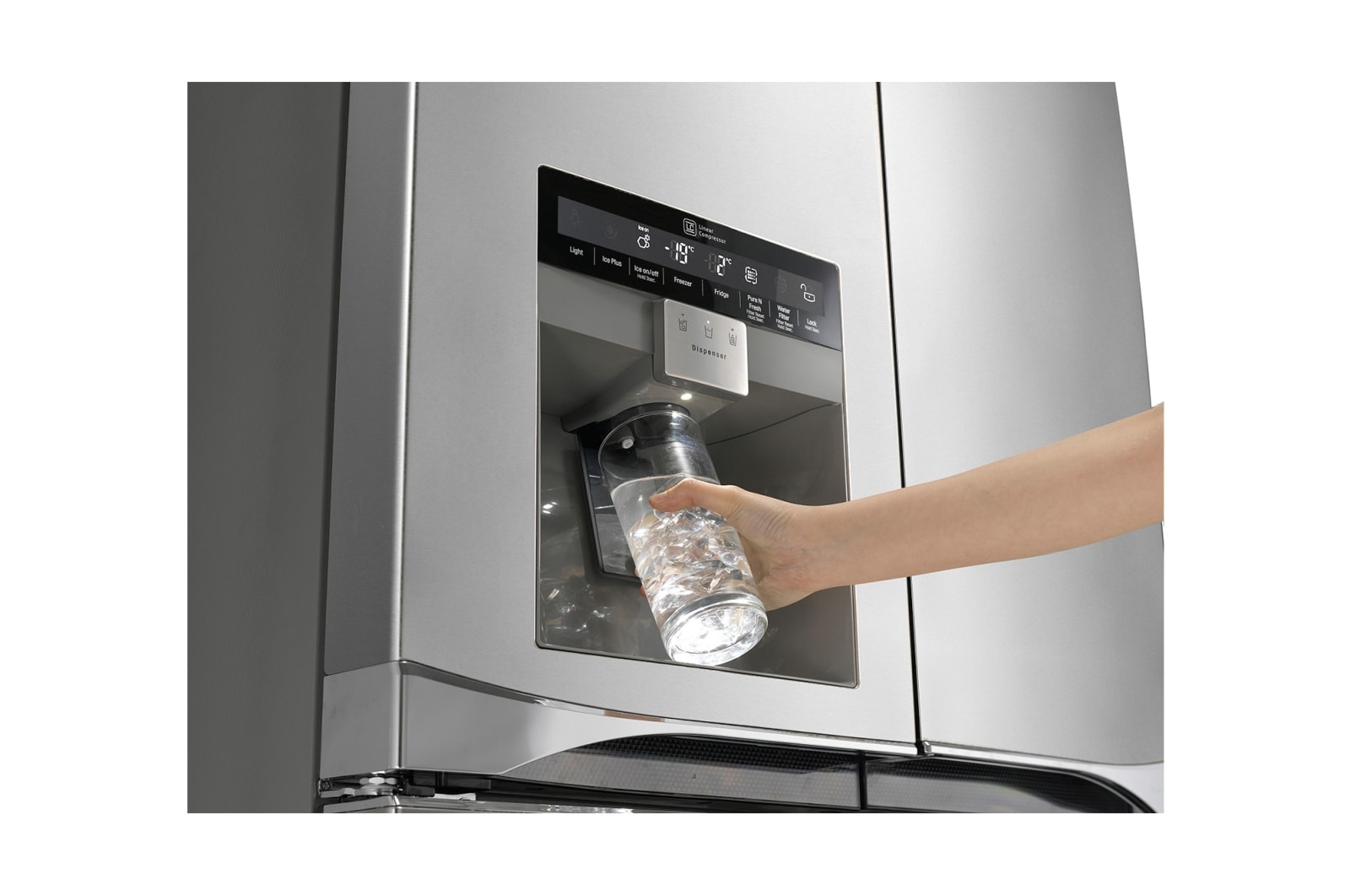 LG A+ Energy Rated Multidoor Refrigerator with Plumbed Water & Ice Dispenser, GML916NSHV