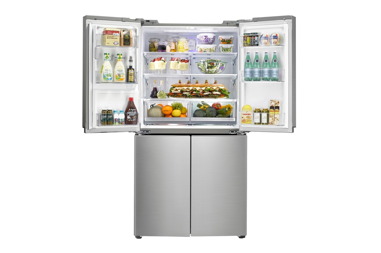 LG A+ Energy Rated Multidoor Refrigerator with Plumbed Water & Ice Dispenser, GML916NSHV