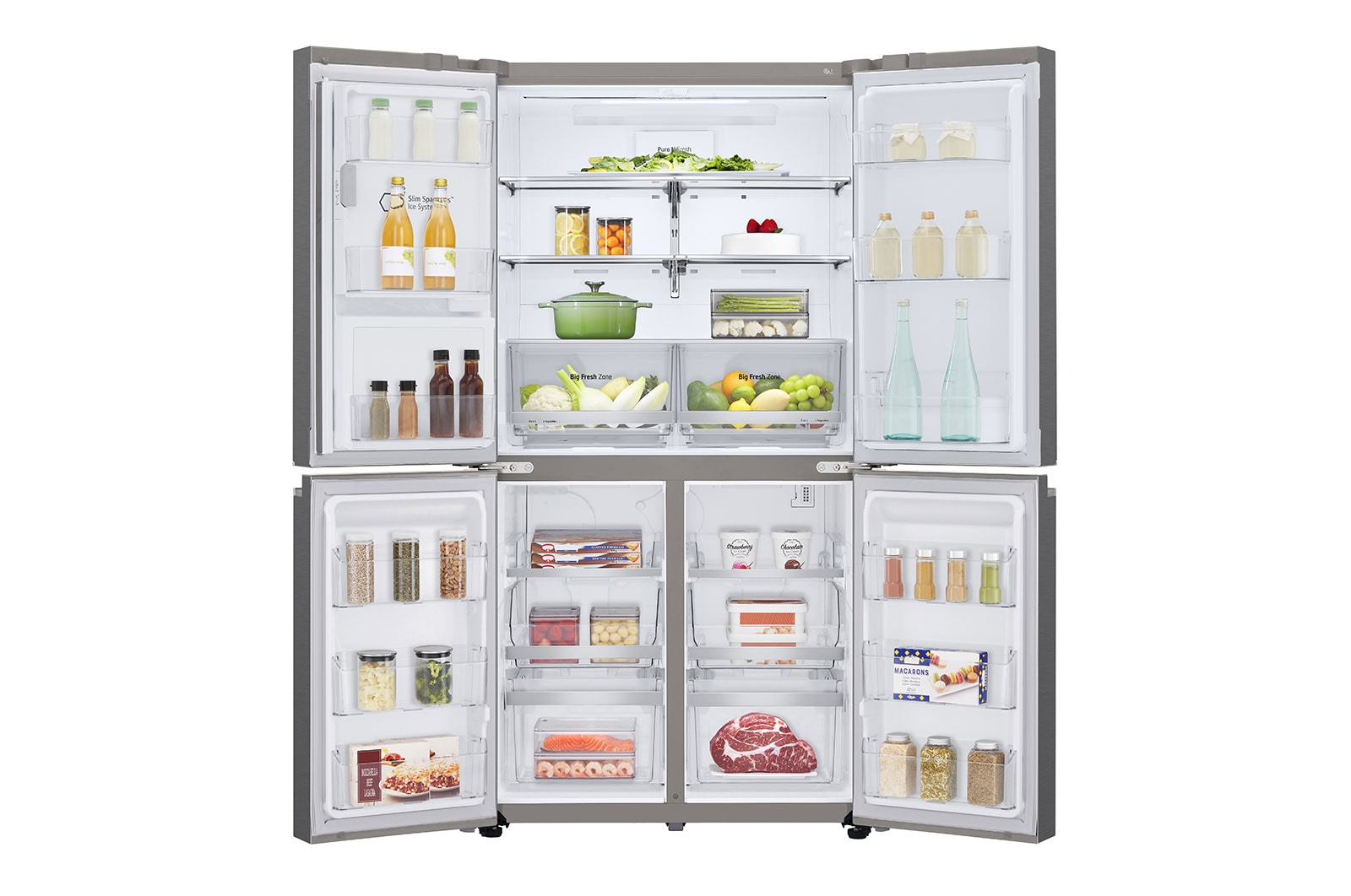 LG NatureFRESH™ GML945PZ8F Multi-Door Fridge Freezer - Shiny Steel, GML945PZ8F