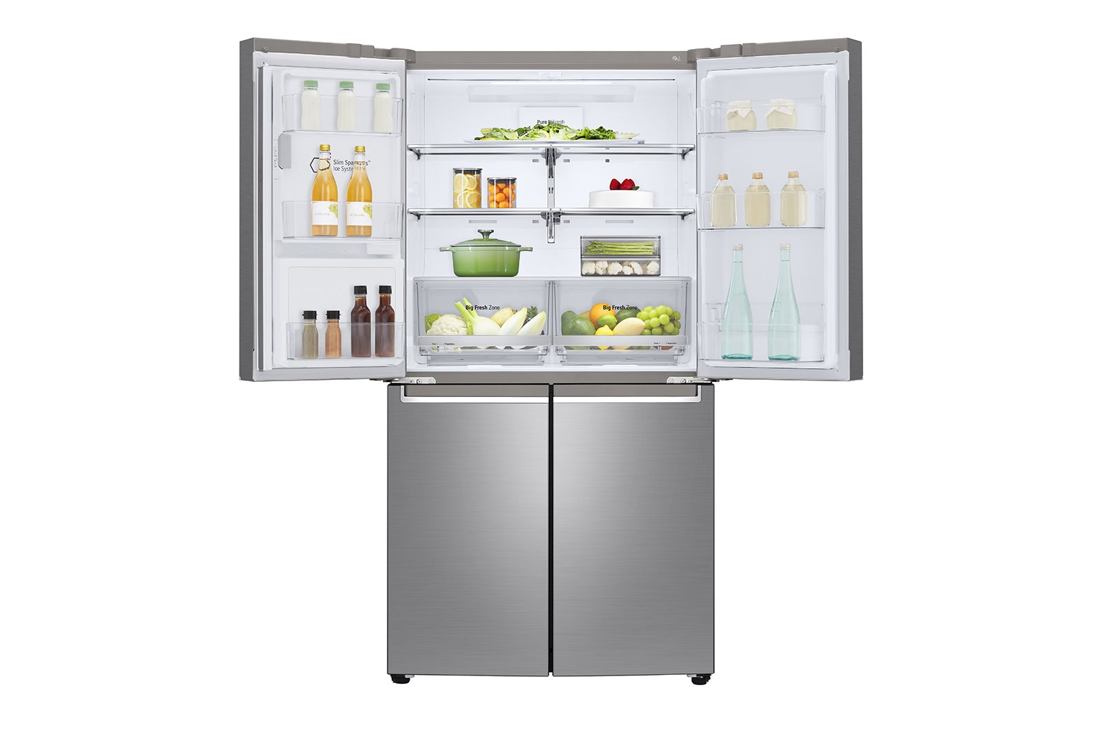 LG NatureFRESH™ GML945PZ8F Multi-Door Fridge Freezer - Shiny Steel, GML945PZ8F