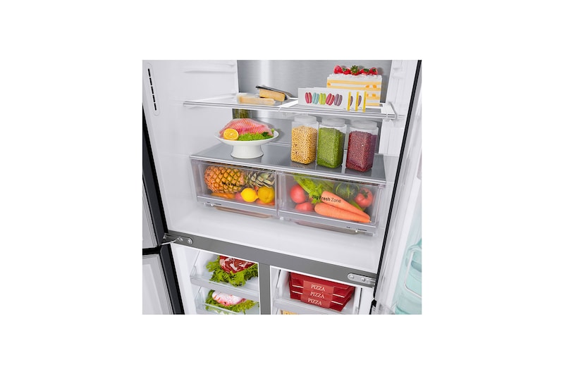 LG 508L InstaView™ American Style Fridge Freezer Matte Black Total No Frost, GMX844MC6F