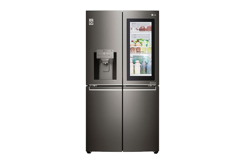 LG InstaView Door-in-Door™ GMX936SBHV Multi-Door Fridge Freezer , 571L, American Black - F, GMX936SBHV