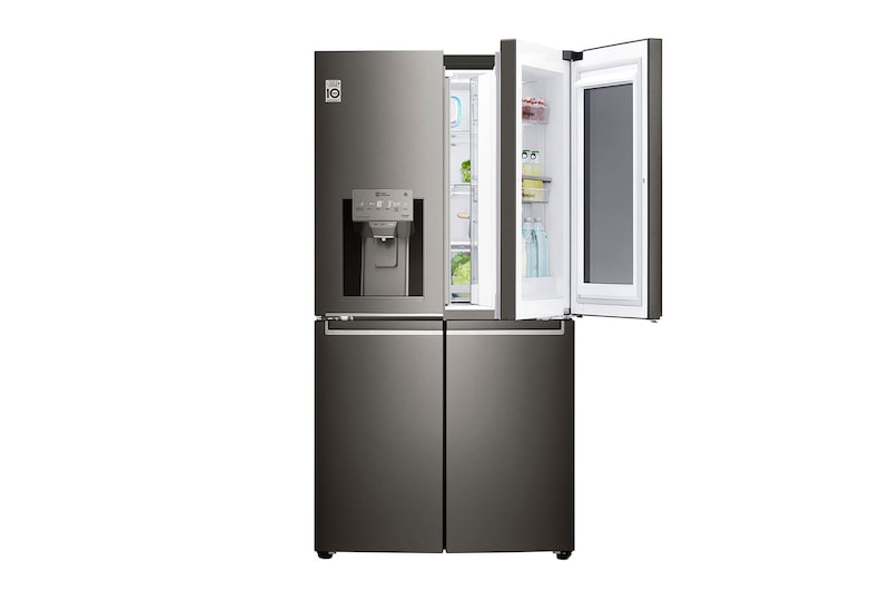 LG InstaView Door-in-Door™ GMX936SBHV Multi-Door Fridge Freezer , 571L, American Black - F, GMX936SBHV