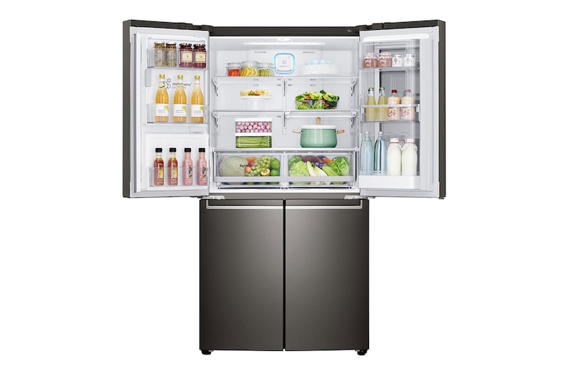 LG InstaView Door-in-Door™ GMX936SBHV Multi-Door Fridge Freezer , 571L, American Black - F, GMX936SBHV