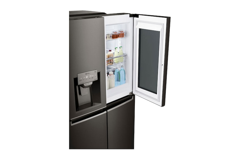 LG InstaView Door-in-Door™ GMX936SBHV Multi-Door Fridge Freezer , 571L, American Black - F, GMX936SBHV