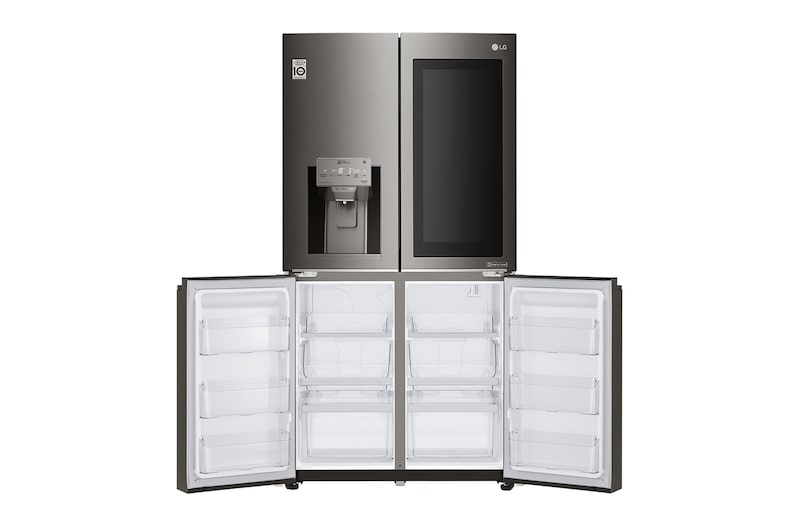 LG InstaView Door-in-Door™ GMX936SBHV Multi-Door Fridge Freezer , 571L, American Black - F, GMX936SBHV