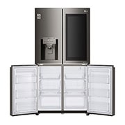 LG InstaView Door-in-Door™ GMX936SBHV Multi-Door Fridge Freezer , 571L, American Black - F, GMX936SBHV