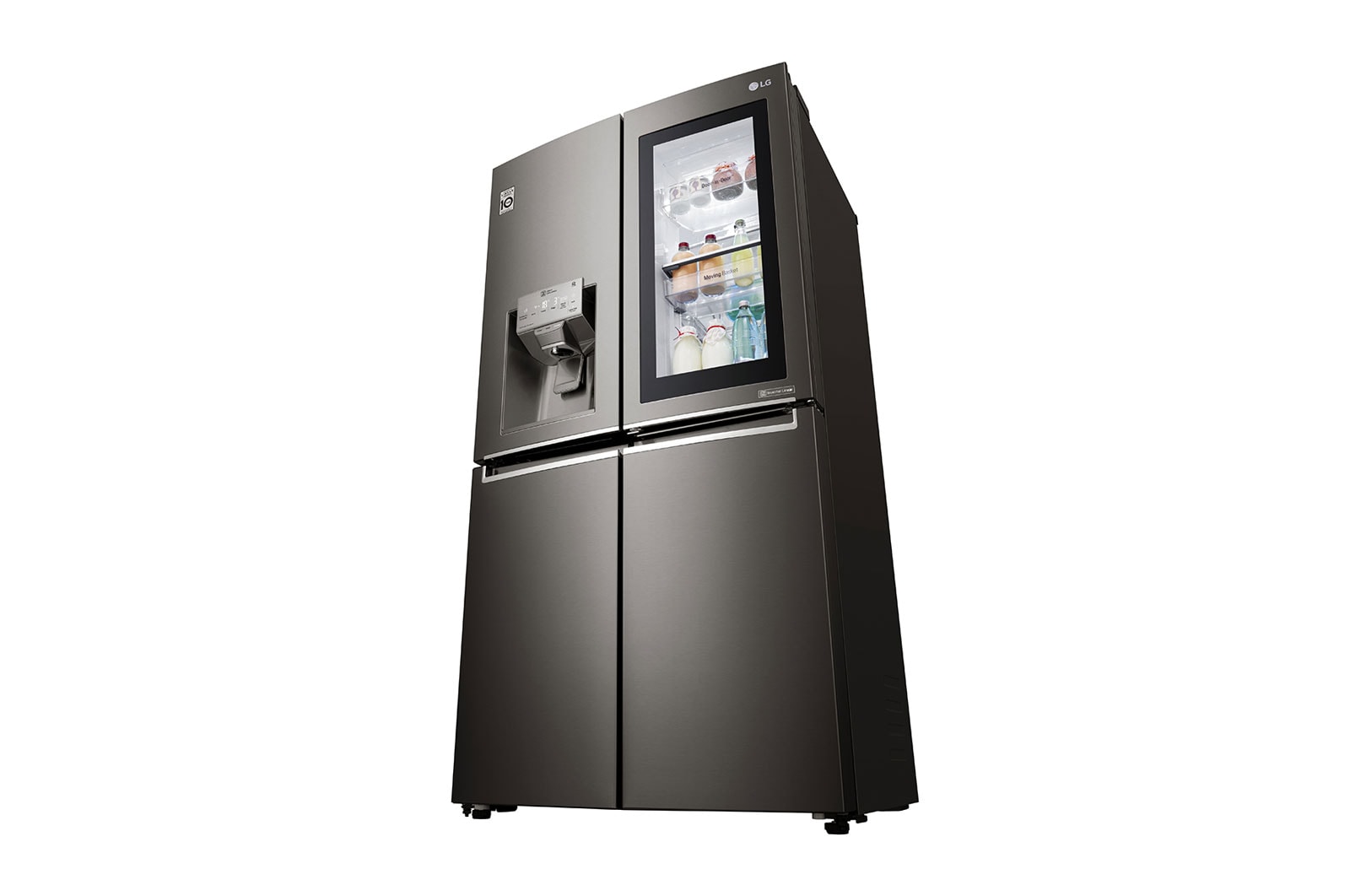 LG InstaView Door-in-Door™ GMX936SBHV Multi-Door Fridge Freezer , 571L, American Black - F, GMX936SBHV