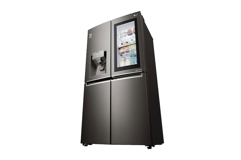 LG InstaView Door-in-Door™ GMX936SBHV Multi-Door Fridge Freezer , 571L, American Black - F, GMX936SBHV