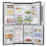 LG InstaView Door-in-Door™ GMX936SBHV Multi-Door Fridge Freezer , 571L, American Black - F, GMX936SBHV