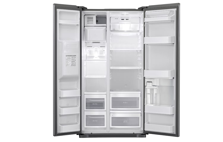 LG American Style Fridge Freezer in Platinum Silver with Water & Ice Dispenser, GS3159PVHV