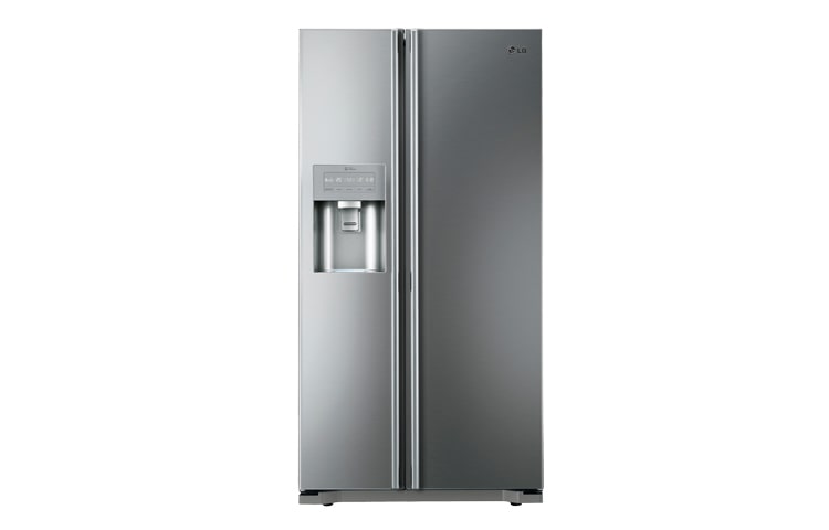 Front view of American Style Fridge Freezer in Stainless Steel GS5163SVLV