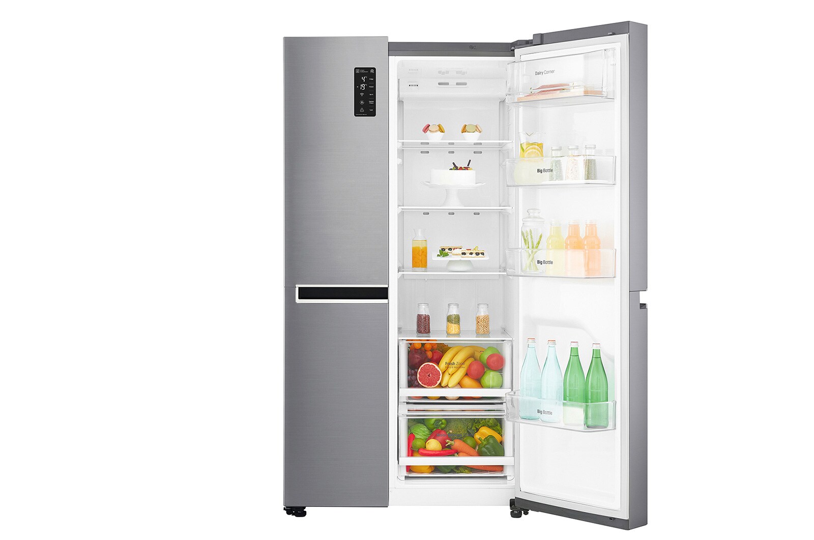 LG F Energy Rated Large Capacity Refrigerator with Total No Frost and Smart Diagnosis, GSB760PZXZ