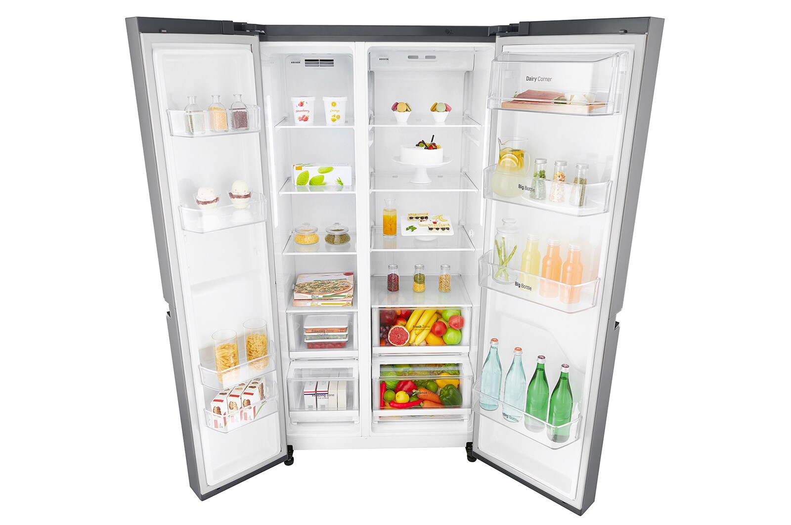 LG F Energy Rated Large Capacity Refrigerator with Total No Frost and Smart Diagnosis, GSB760PZXZ