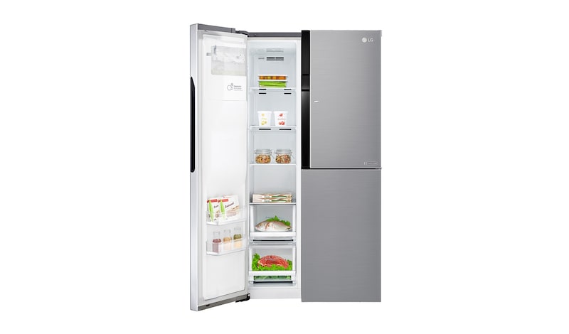 LG Door-in-Door™ GSJ560PZXV American style Fridge Freezer , 606L, Shiny Steel -F, GSJ560PZXV