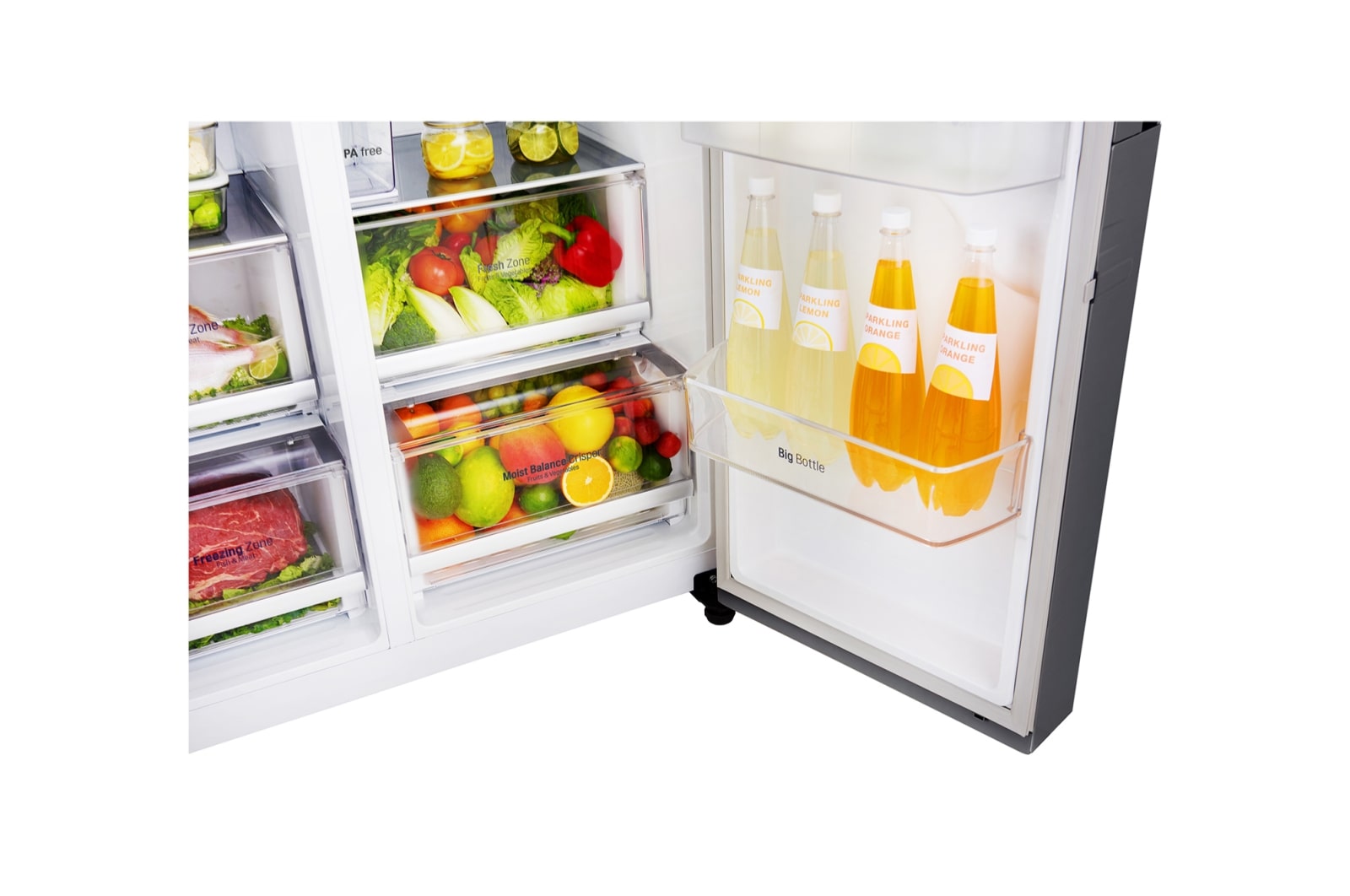 LG Smart Refrigerator with Door-in-Door™ and Non Plumbed Water, GSJ761PZXV