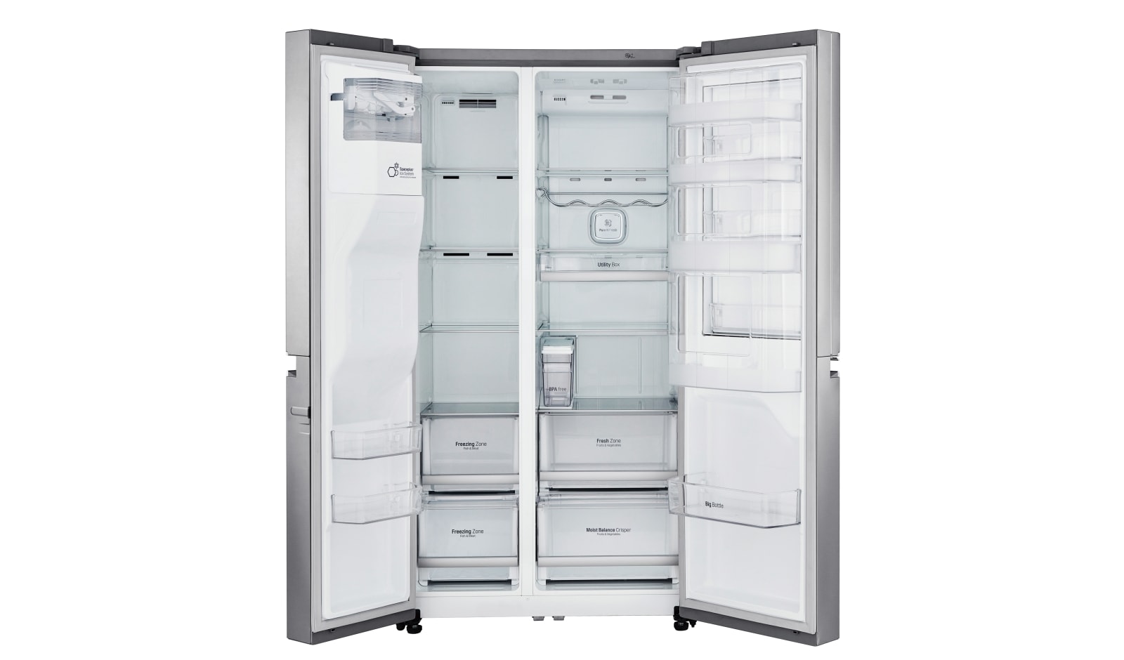 LG A+ Energy Rated Smart Refrigerator with Door-in-Door™ and Non Plumbed Water, GSJ961NSBV