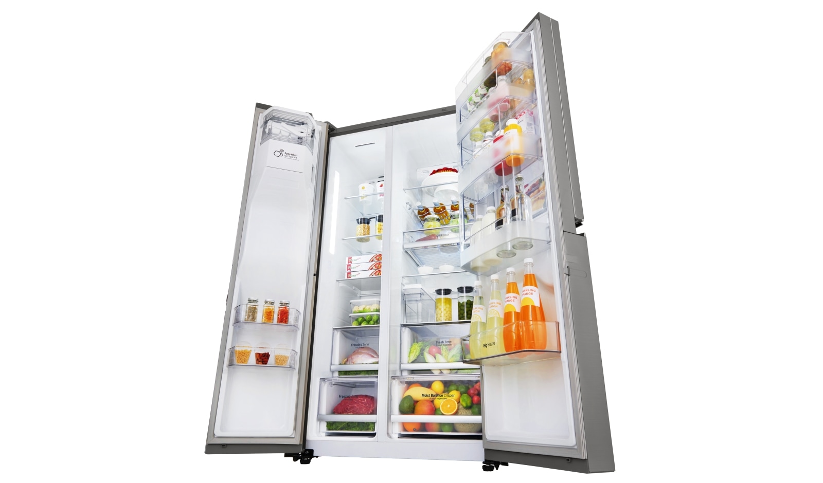 LG A+ Energy Rated Smart Refrigerator with Door-in-Door™ and Non Plumbed Water, GSJ961NSBV