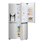 LG Door-in-Door™ GSJ961NSVV American style Fridge Freezer, 625L, Premium Steel -F, GSJ961NSVV