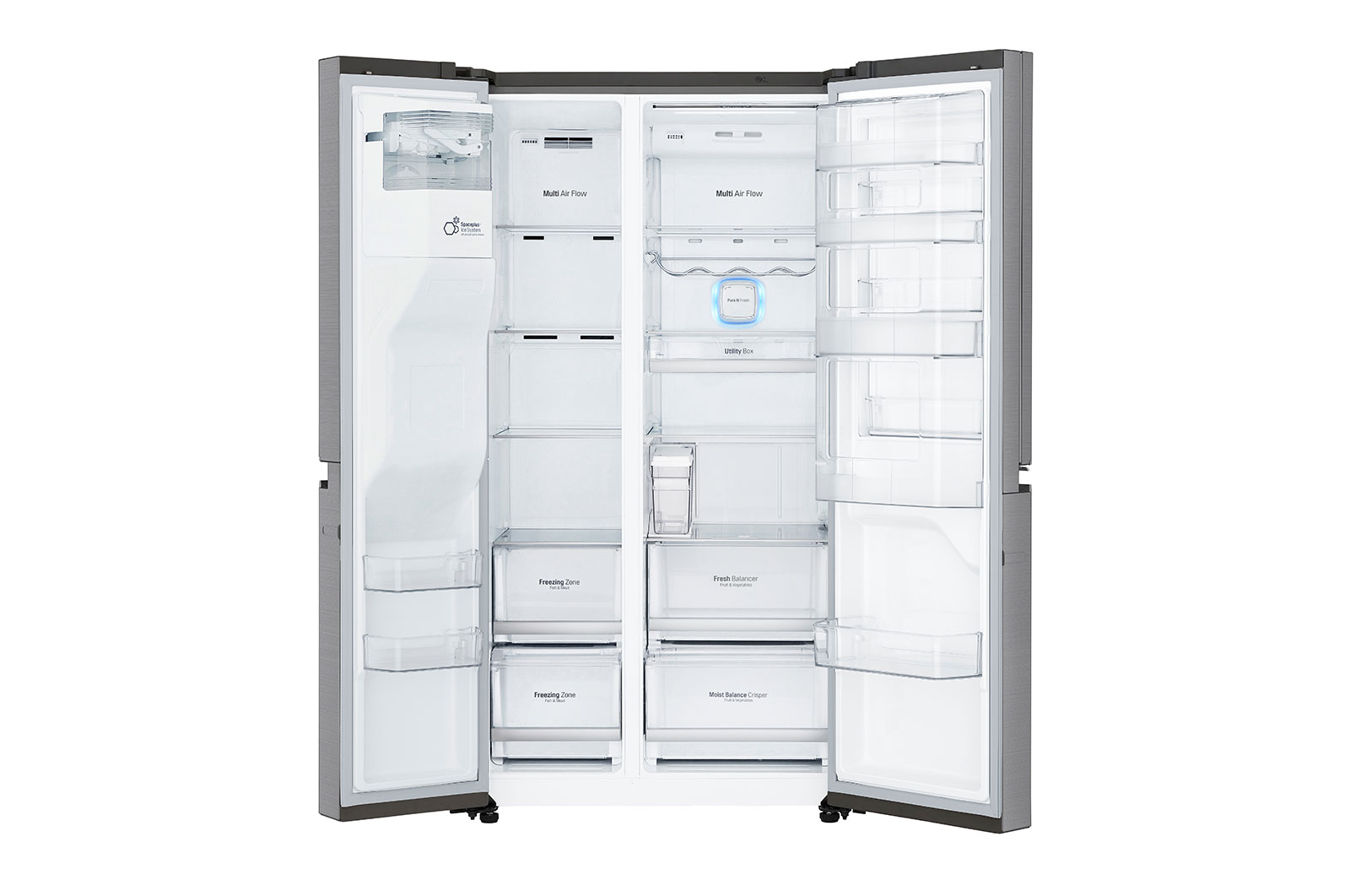 LG Door-in-Door™ GSJ961PZVV American style Fridge Freezer , 625L, Shinny Steel -F, GSJ961PZVV