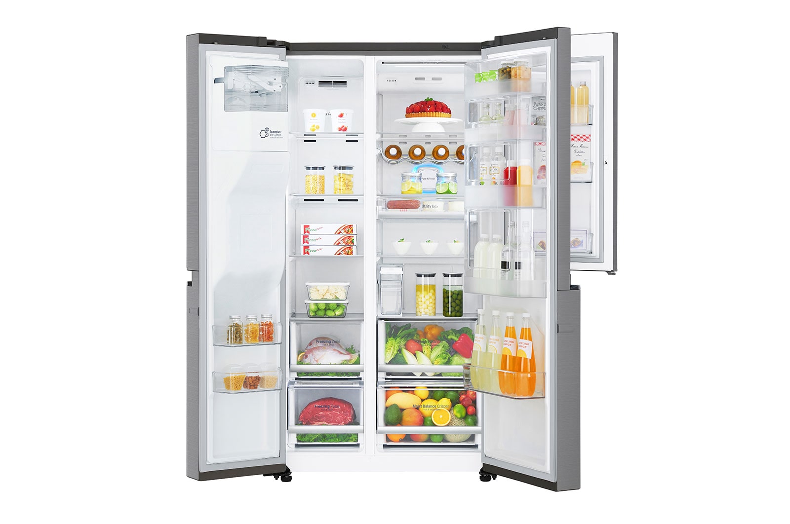 LG Door-in-Door™ GSJ961PZVV American style Fridge Freezer , 625L, Shinny Steel -F, GSJ961PZVV