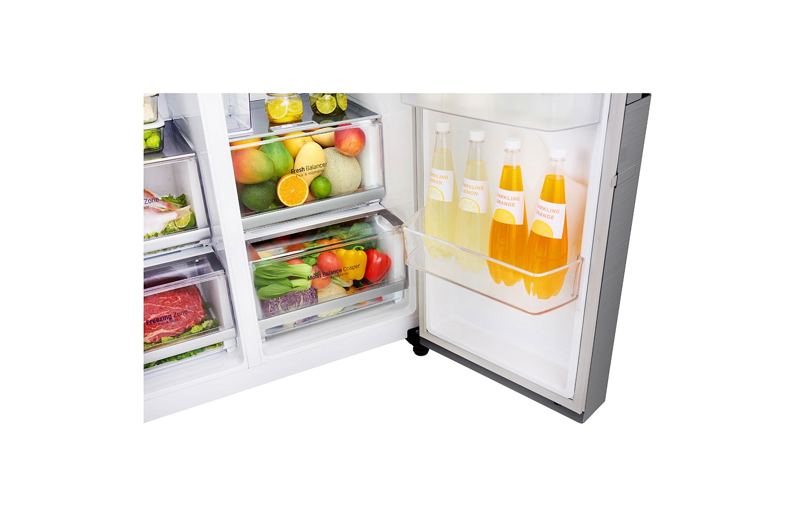 LG Door-in-Door™ GSJ961PZVV American style Fridge Freezer , 625L, Shinny Steel -F, GSJ961PZVV