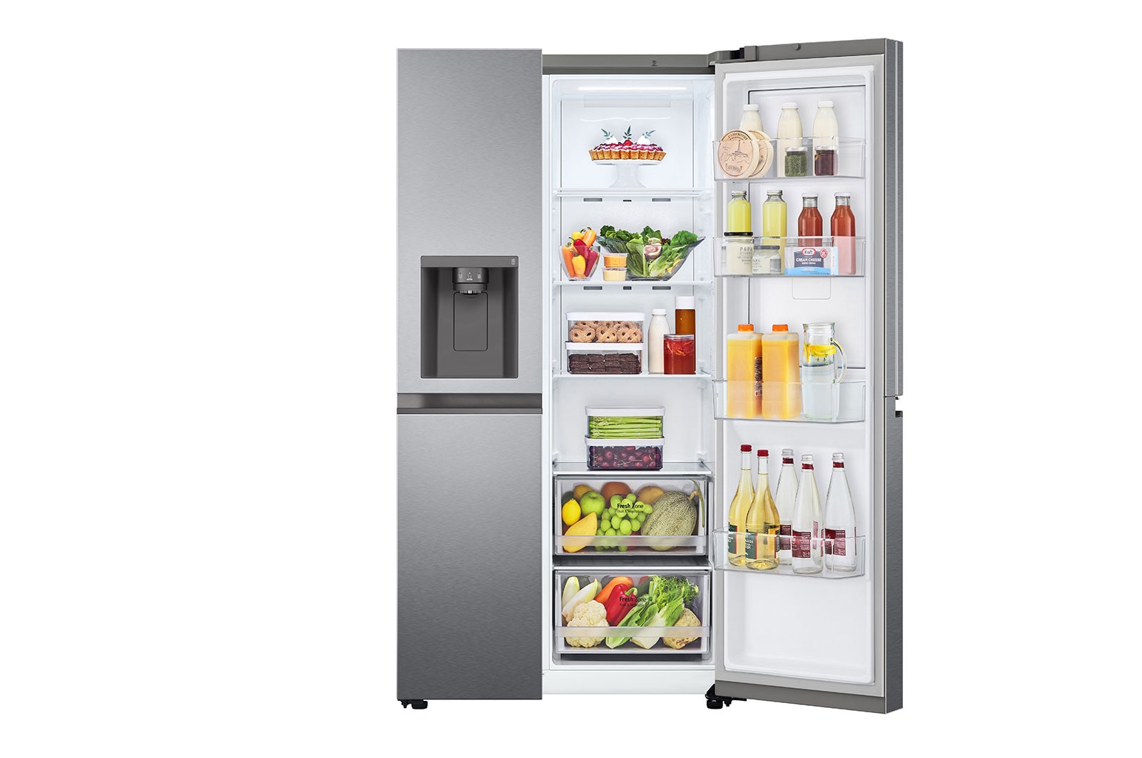 LG 635L American Style Fridge Freezer Dark Graphite Total No Frost, GSJV51DSXF