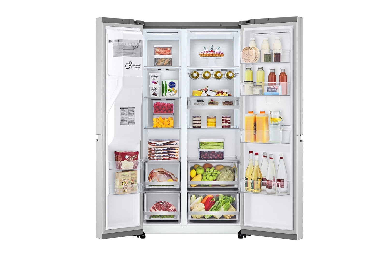 LG 635L American Style Fridge Freezer Stainless Steel Water & Ice Dispenser, GSJV90BSAE