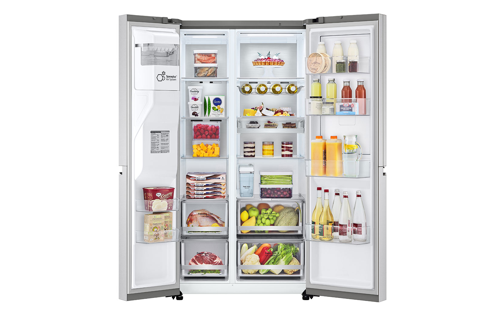 LG 635L American Style Fridge Freezer Stainless Steel Water & Ice Dispenser, GSJV91BSAE