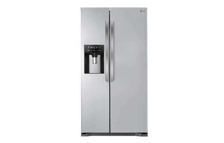 LG American Style Platinum SIlver Fridge Freezer with Plumbed Water and Ice Dispenser, GSL325PVQV