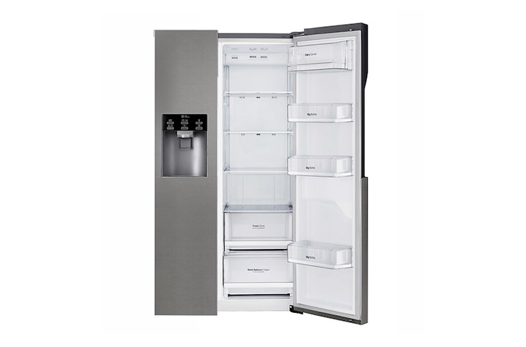 LG F Energy Rated Large Capacity Refrigerator with Plumbed Water & Ice Dispenser, GSL360ICEV