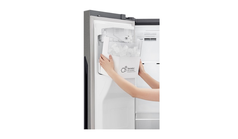 LG F rated Refrigerator with Non-Plumbed Water and Ice Dispenser and Inverter Linear Compressor, GSL361ICEZ