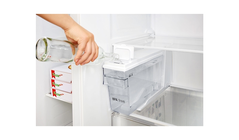 LG F rated Refrigerator with Non-Plumbed Water and Ice Dispenser and Inverter Linear Compressor, GSL361ICEZ