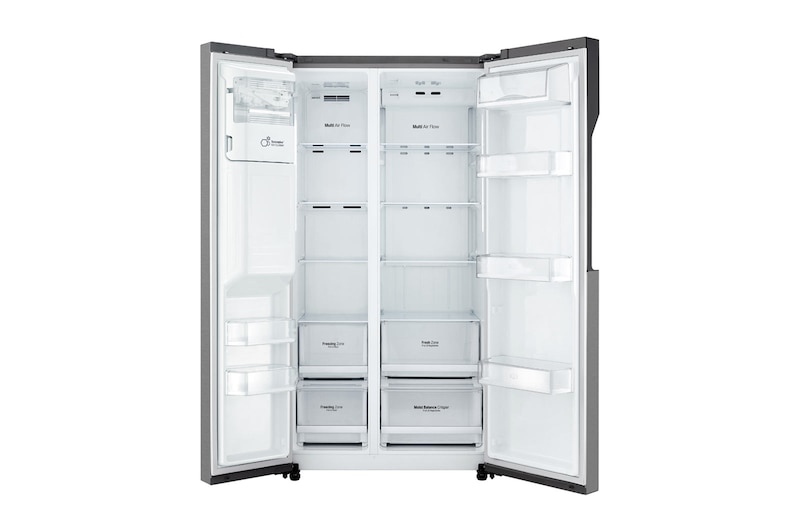 LG Inverter Linear Compressor™ GSL460ICEV American style Fridge Freezer, 606L, Dark Graphite - F, GSL460ICEV