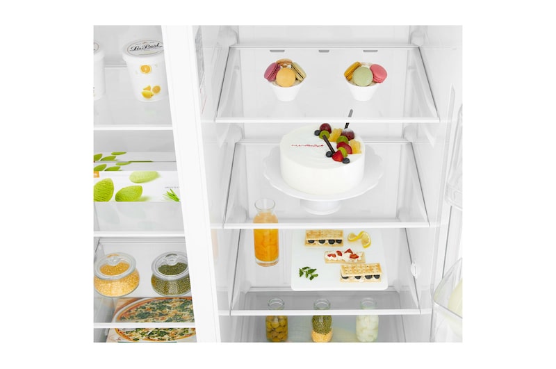 LG Inverter Linear Compressor™ GSL460ICEV American style Fridge Freezer, 606L, Dark Graphite - F, GSL460ICEV