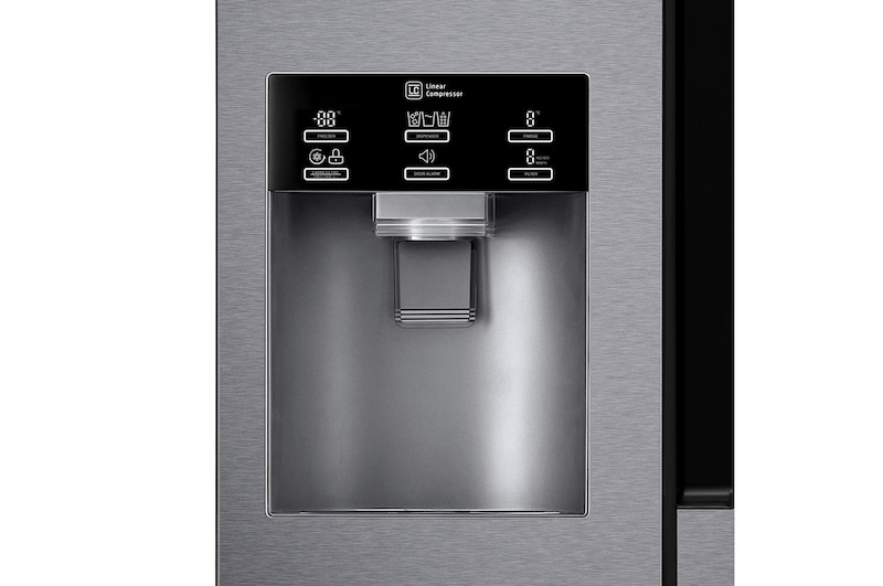 LG Inverter Linear Compressor™ GSL460ICEV American style Fridge Freezer, 606L, Dark Graphite - F, GSL460ICEV