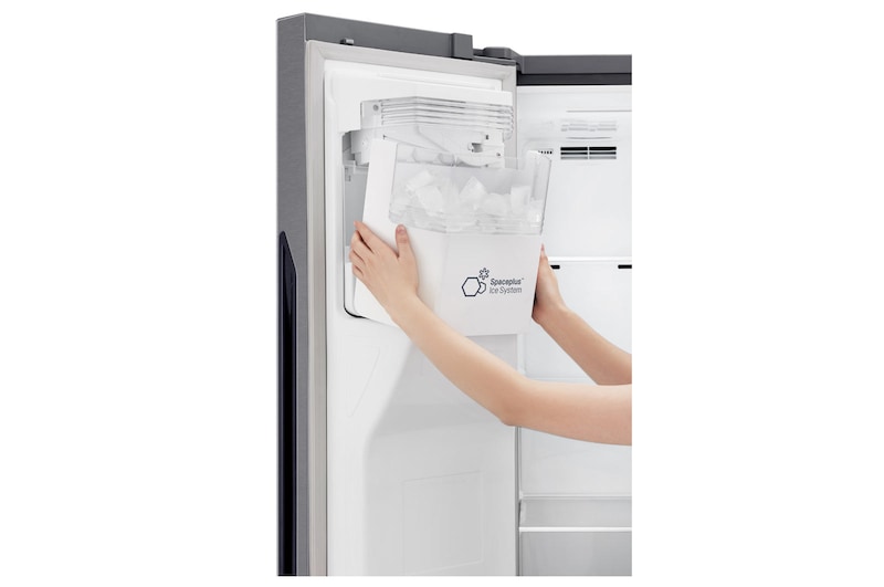 LG Inverter Linear Compressor™ GSL460ICEV American style Fridge Freezer, 606L, Dark Graphite - F, GSL460ICEV