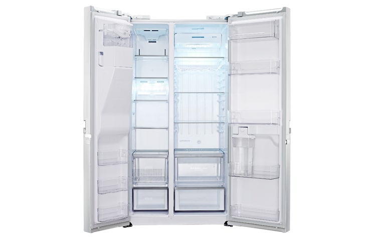 LG American Style Premium Silver Fridge Freezer With Non-Plumbed Water and Ice Dispenser, (Gross Capacity 601 Litres), GSL545PVYV