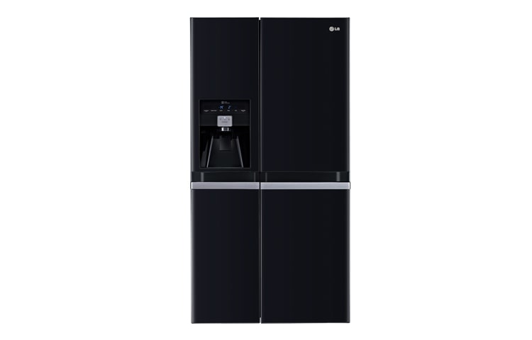 LG American Style Black Fridge Freezer With Non-Plumbed Water and Ice (Gross Capacity 601 Litres), GSL545WBYV