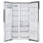 LG Inverter Linear Compressor™ GSL561PZUZ American style Fridge Freezer, 606L, Shiny Steel- F, GSL561PZUZ