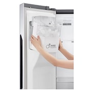LG Inverter Linear Compressor™ GSL561PZUZ American style Fridge Freezer, 606L, Shiny Steel- F, GSL561PZUZ