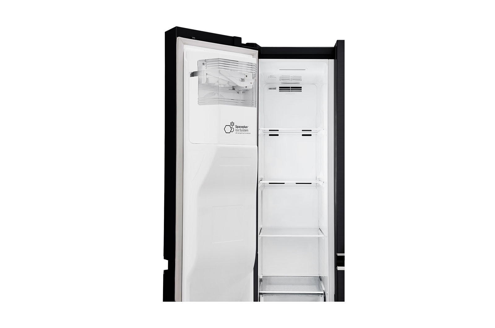 LG Inverter Linear Compressor™ GSL760MCXV American style Fridge Freezer, 601L, Matte Black - F, GSL760MCXV