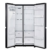 LG Inverter Linear Compressor™ GSL760MCXV American style Fridge Freezer, 601L, Matte Black - F, GSL760MCXV
