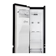 LG Inverter Linear Compressor™ GSL760MCXV American style Fridge Freezer, 601L, Matte Black - F, GSL760MCXV