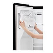 LG Inverter Linear Compressor™ GSL760MCXV American style Fridge Freezer, 601L, Matte Black - F, GSL760MCXV