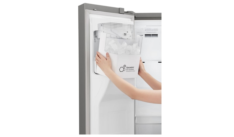 LG Inverter Linear Compressor™ GSL760PZXV American style Fridge Freezer, 601L, Shiny Steel- F, GSL760PZXV