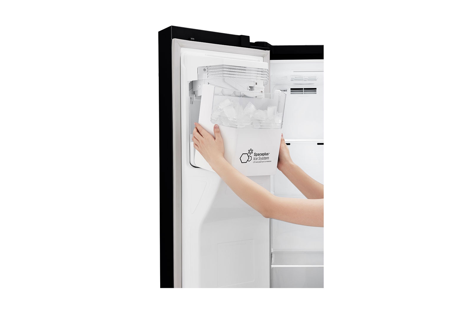 LG Inverter Linear Compressor™ GSL761MCXV American style Fridge Freezer, 601L, Matte Black- F, GSL761MCXV